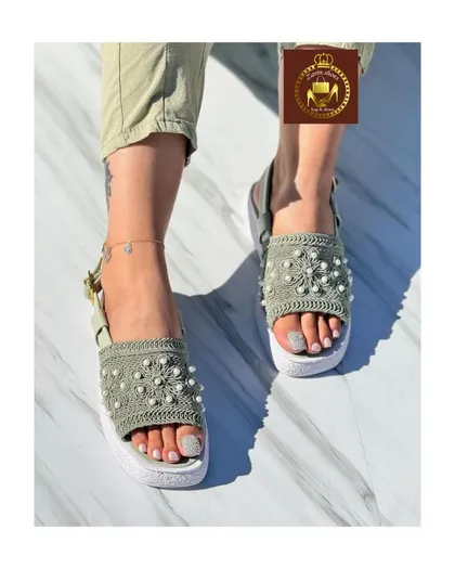 صندل گیپوری زنانه مروارید گل تابستانه