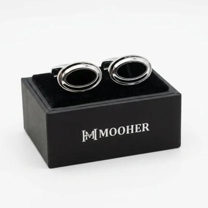 دکمه سردست لاکچری طرح بیضی برند Mooher
