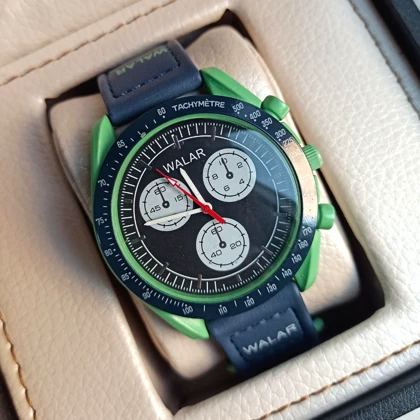 ساعت مچی اسپرت والار طرح امگا سواچ بند چسبی طرح ماموریت در زمین