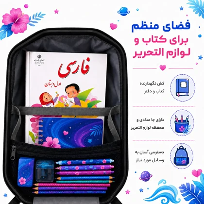 کوله پشتی مدرسه مدل MS1050 طرح استیج آبی