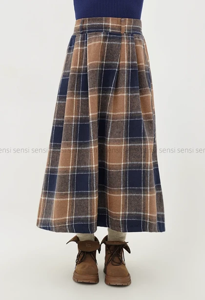 دامن فوتر چهار خونه جلو پیله کد1004839