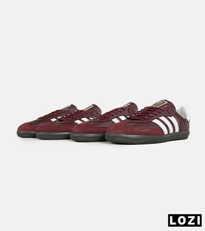 کفش کتانی مردانه و زنانه زرشکی ADIDAS Samba