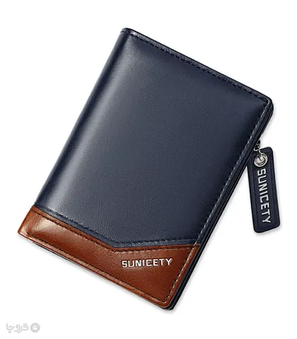 کیف پول و جاکارتی مردانه تاشو زیپ‌دار ضد سرقت Sunicety سانی ستی کد S3004