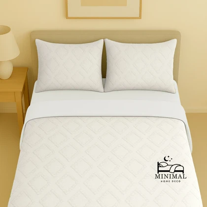 سرویس روتختی کاوری مینیمال طرح برجسته لوزی ریز