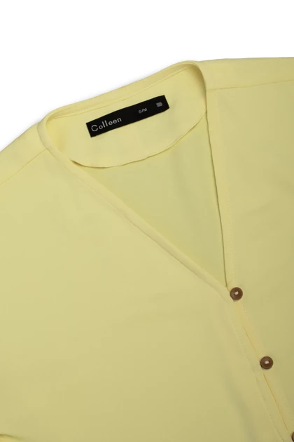 شومیز لینن جلو گره دار - 3174