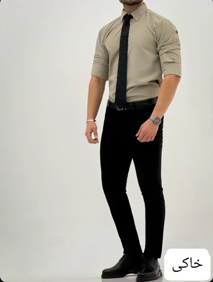 پیراهن مردانه پارچه ای ساده_کد4502