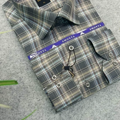 پیراهن طرحدار مردانه قواره ازاد ( قواره کلاسیک ) _ استین بلند