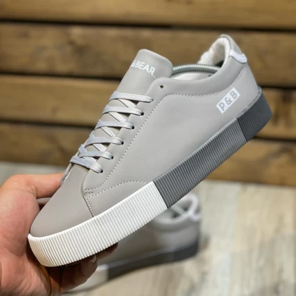 کفش کتانی مردانه مدل پول اند بیر pull&bear طوسی 41 تا 44