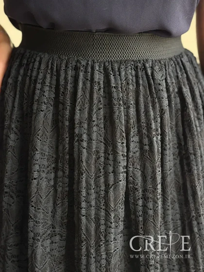 دامن راسته پلیسه گیپور قد92