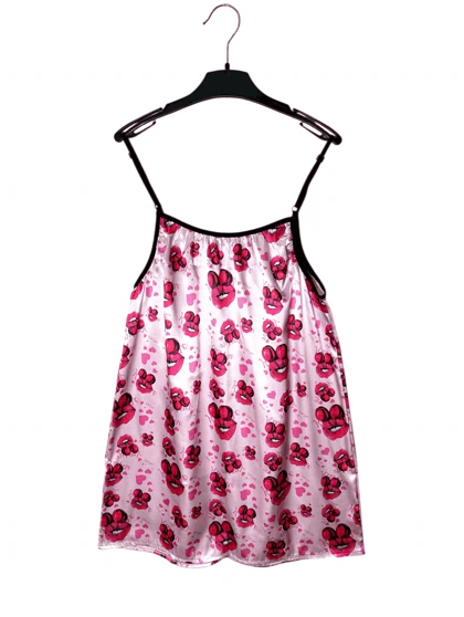 پیراهن ساتن طرح چری 246