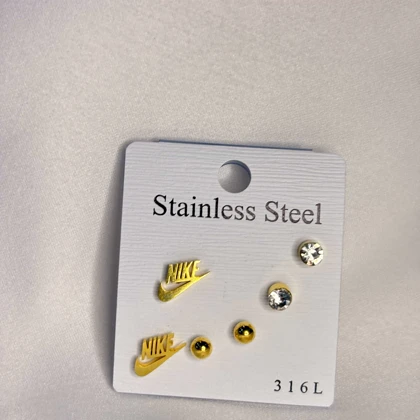پک گوشواره استیل طلایی کد 03