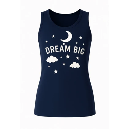 تاپ زنانه ویسکوز طرح ماه و ستاره