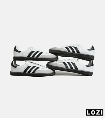 کفش کتانی مردانه و زنانه سفید مشکی ADIDAS Samba