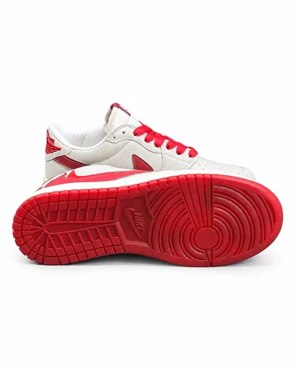 کفش کتانی مردانه مدل نایکی ترویس سوپریم کرم قرمز Nike travis supreme
