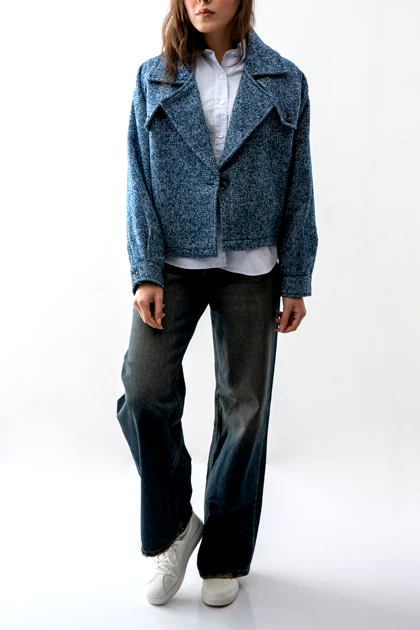 کت یقه برگردان گتردار زنانه