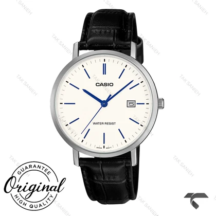 ساعت مچی کاسیو MTP-VT05L-7E کلاسیک صفحه سفید بند چرم Casio-10789-G