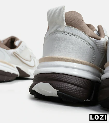 کفش کتانی بزرگ پا سفید قهوه ای Nike Cushlon V2K مدل 8532