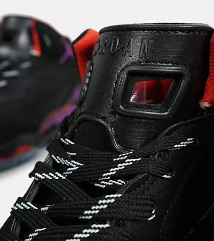 کفش کتانی ساق‌دار مردانه مشکی قرمز بنفش Nike air jordan 5 v02