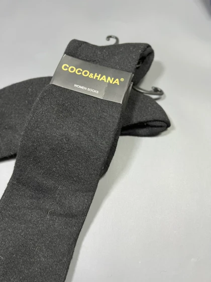 جوراب پشمی بالازانو مشکی