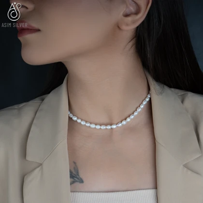 گردنبند نقره پرل لاین