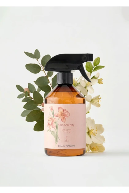 اسپری اتاق Bella Maison مدل Oud Serenity آمبر 500 میلی‌لیتر