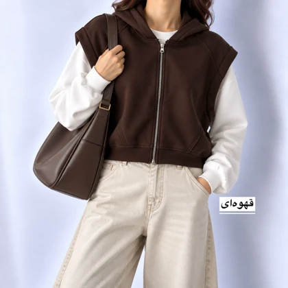 وست زنانه کلاه‌دار مدل 2101