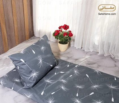 سرویس تشک مهمان یک نفره 4 تکه طرح قاصدک طوسی