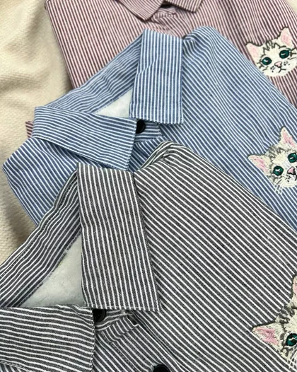 شومیز داخل تمام خز راه راه کد5398