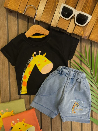 تیشرت شلوارک زرافه
