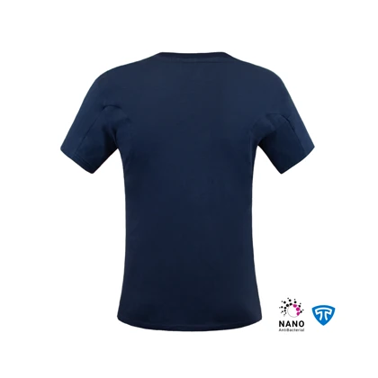 تیشرت نانو آنتی باکتریال ضدتعریق مردانه یقه گرد سورمه ای