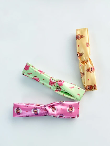 هدبند ساتن فانتزی طرح لبوبو