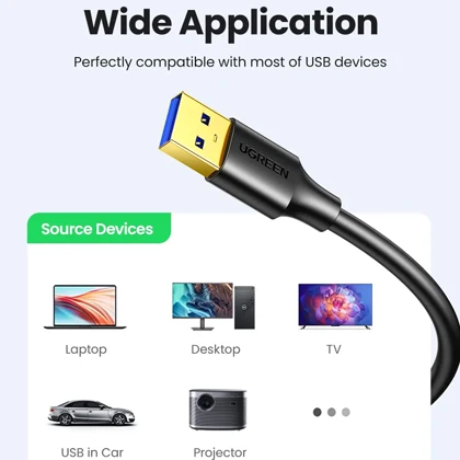 کابل افزایش طول USB 3.0 یوگرین Ugreen مدل US115 30126 طول 1.5 متر