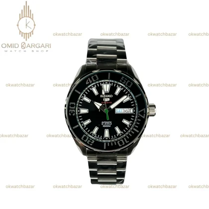 ساعت مچی سیکو 5 بند سیلور صفحه سبز Seiko 5