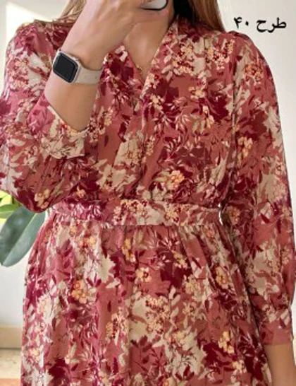 پیراهن حریر سرمه سری 16