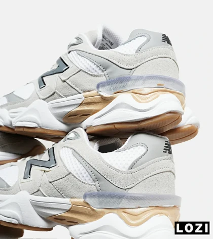 کفش کتانی مردانه طوسی سفید NEW BALANCE 9060