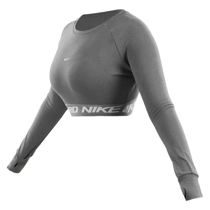 ست نیم‌تنه و کشاله بند ورزشی زنانه مدل Dri Fit-612 طوسی روشن