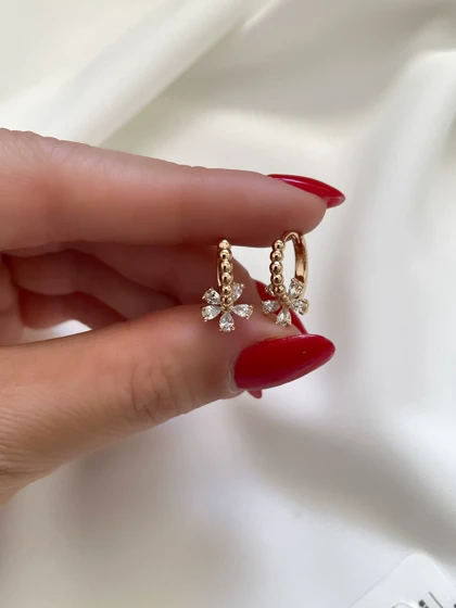 گوشواره گل حلقه‌ای ژوپینگ