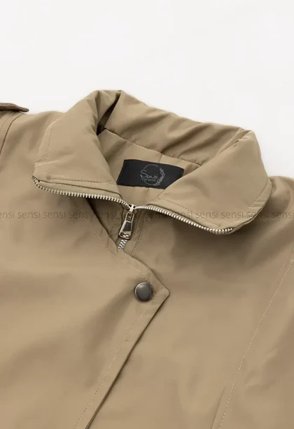 ترنچ کت پایین کمربندی @@کد1004622