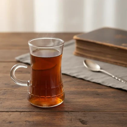 استکان چای خوری پیرکس کمر باریک / 63pa