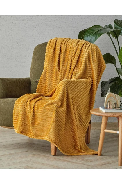 پتو English Home مدل Cozy Oasis پلی‌استر - زرد