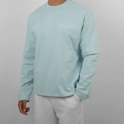تیشرت مردانه استین بلند باکسی کد 100602