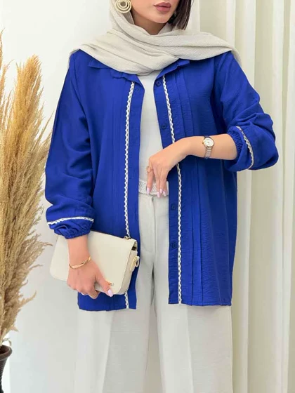 مانتو آستین کش نواردوزی