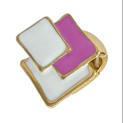 انگشتر زنانه طرح میناکاری با فرم کاشی