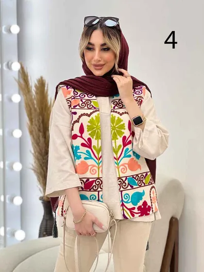 جلیقه طرح دار
