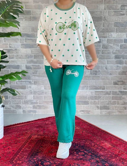 ست تیشرت و شلوار دوچرخه کد : 0588