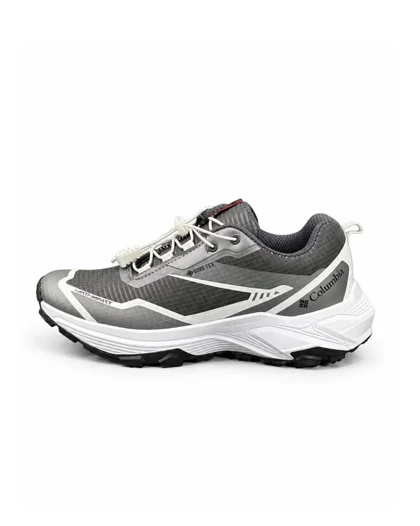 کفش کتانی رانینگ مردانه کلمبیا گورتکس طوسی سفید Columbia Goretex