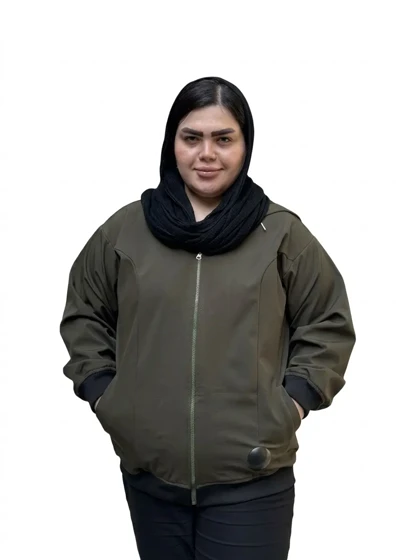 هودی زیپ‌دار سایز بزرگ زنانه پشت پلار