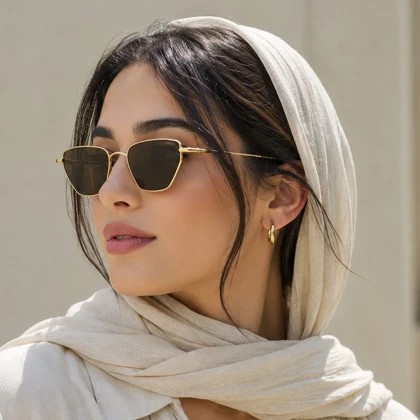 عینک آفتابی لندن لندن مدل LL1268 C01 طلایی مات
