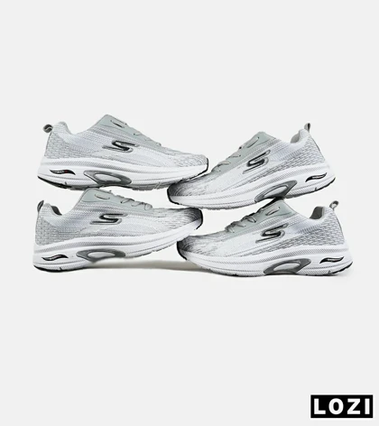 کفش کتانی طبی ورزشی طوسی SKECHERS archfit مدل 7435