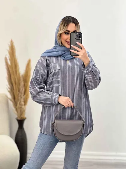 مانتو شومیزی راه راه